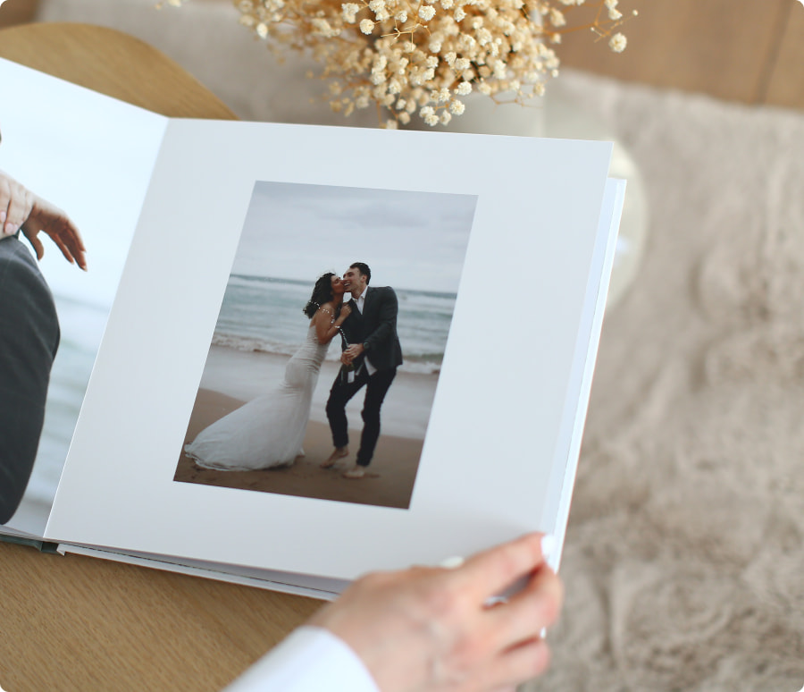 Фотокнига Premium в твёрдой обложке свадебное фото