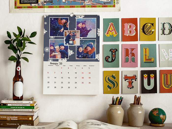 Как сделать календарь своими руками с фото онлайн